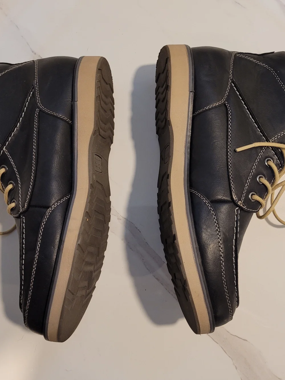 Dexter Black Chukka Boots with Tan Laces